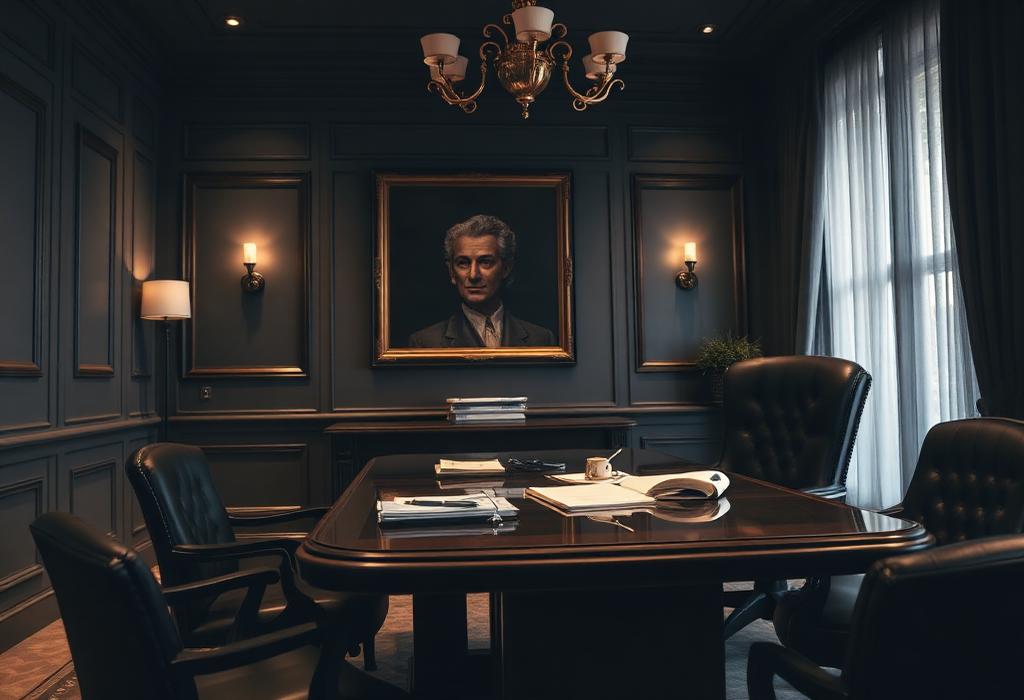 Elegantes Besprechungszimmer einer Kanzlei