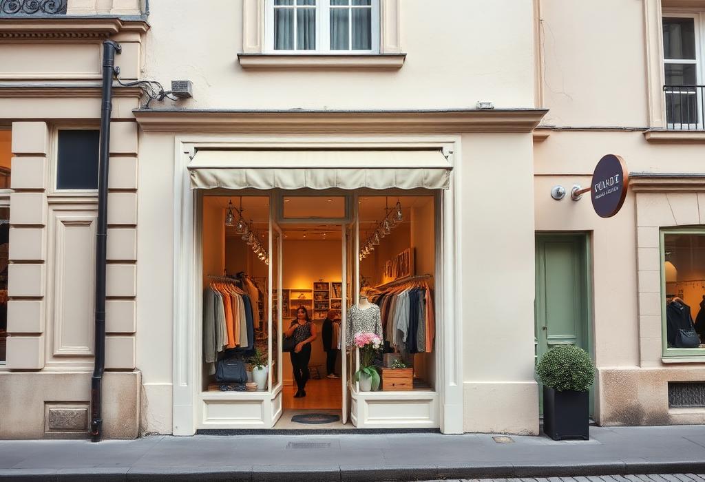 Kleines Ladengeschäft mit einladender Schaufensterfront